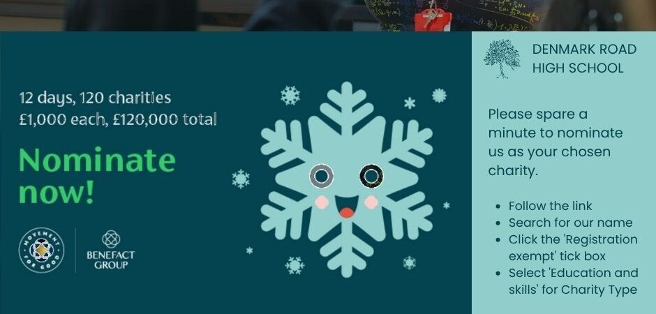 Nominate Denmark Road High School Now!