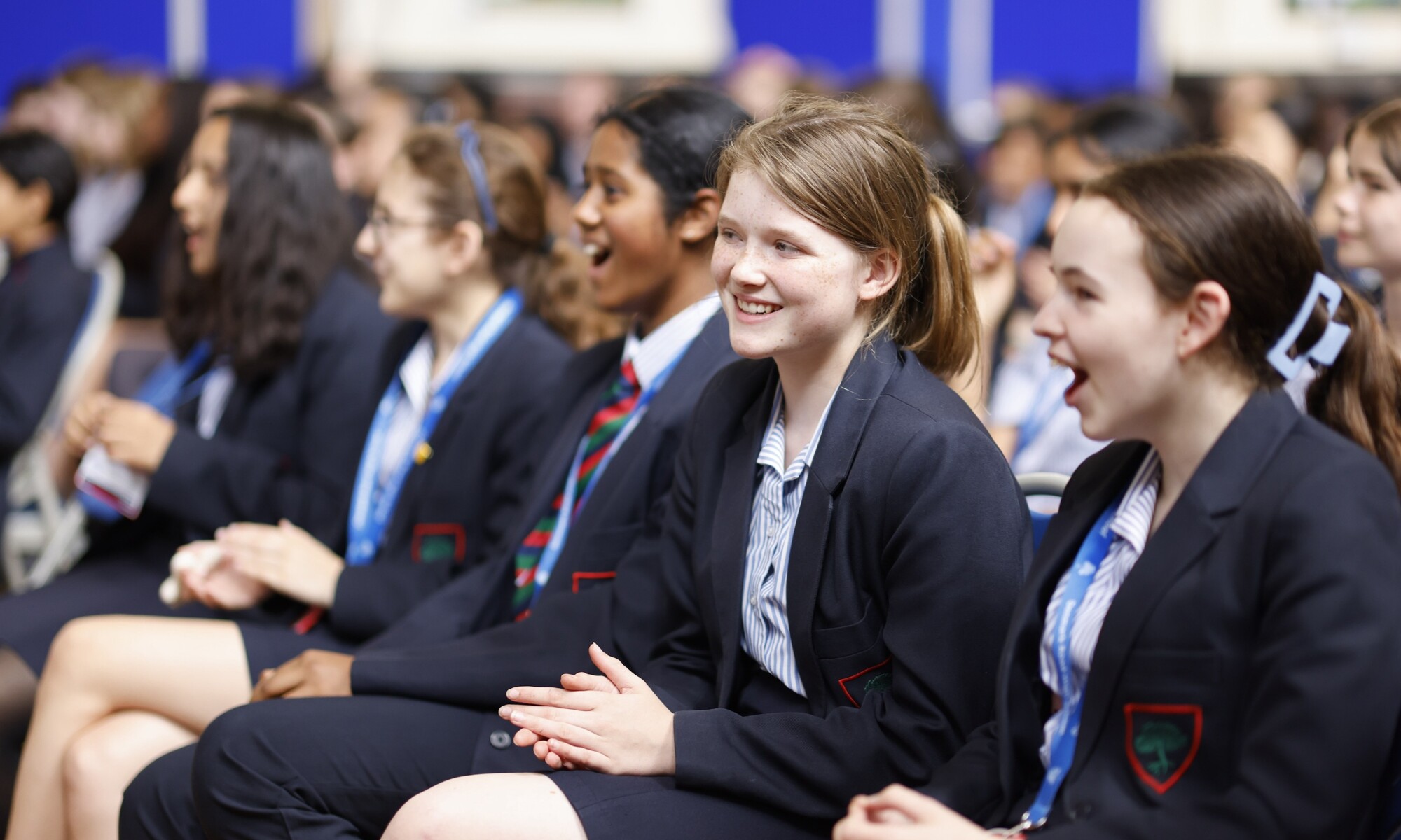 Denmark Road High School - Students listening in assembly