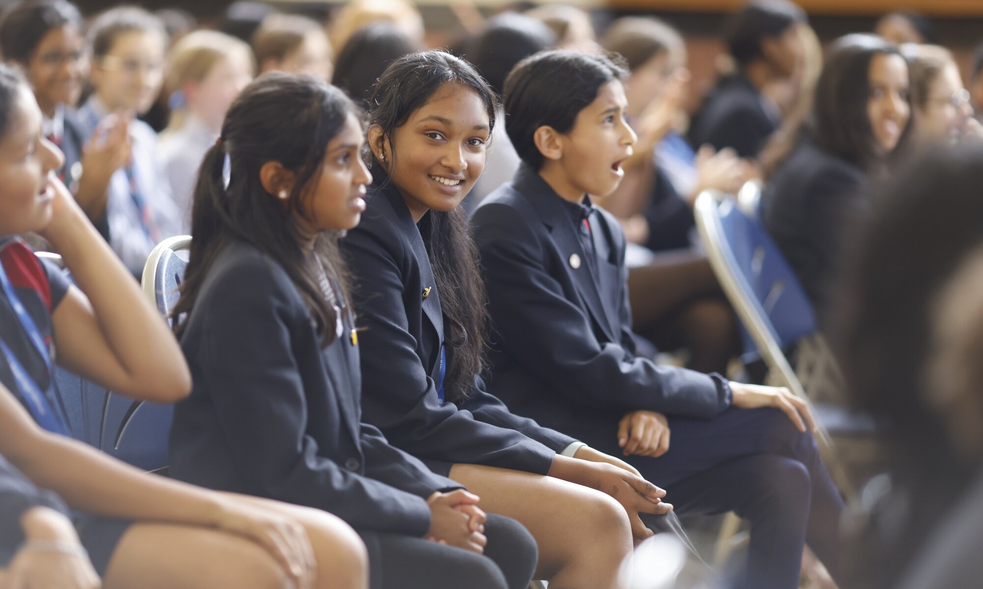 Denmark Road High School - Students listening in assembly